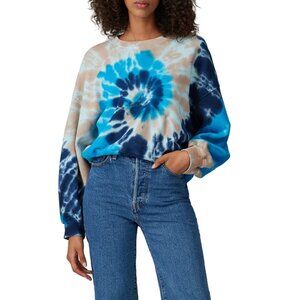 AGOLDE Balloon Sleeve Tie Dye Sweatshirt XS 100% cotton